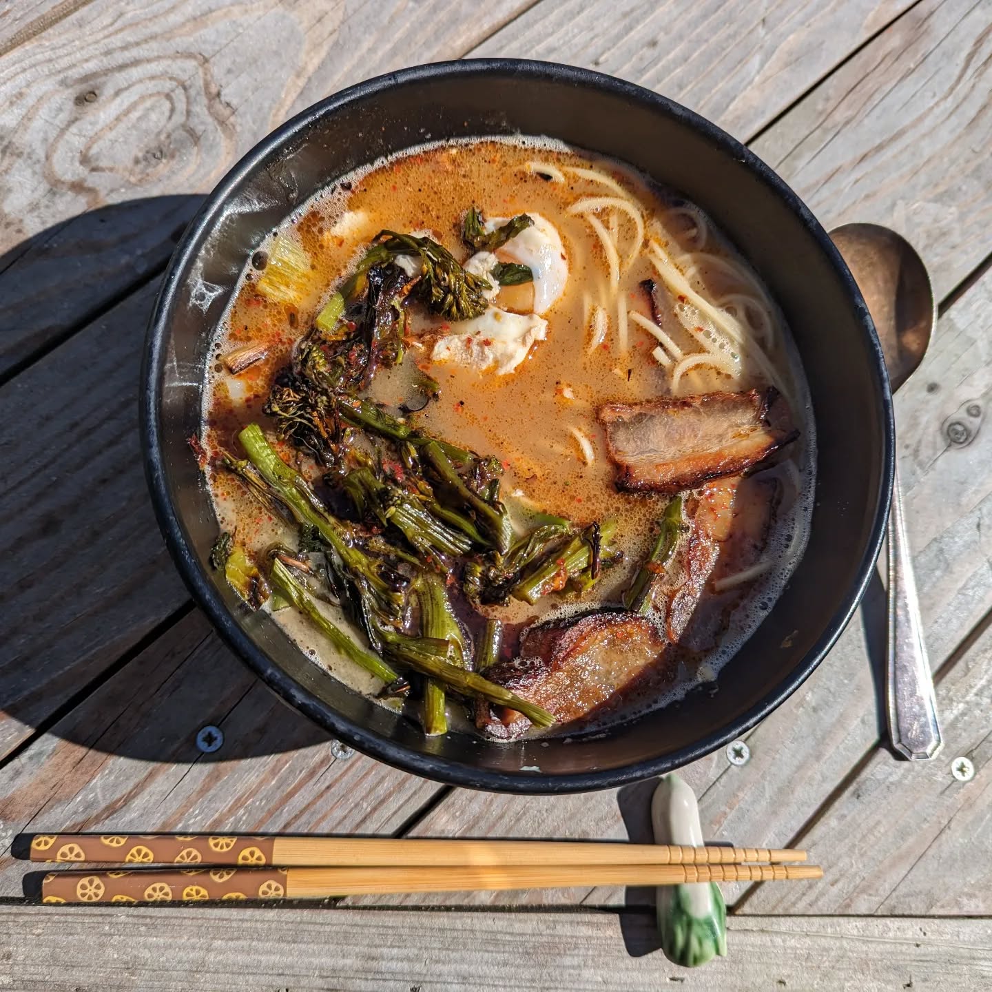 First outdoor dinner of the year.