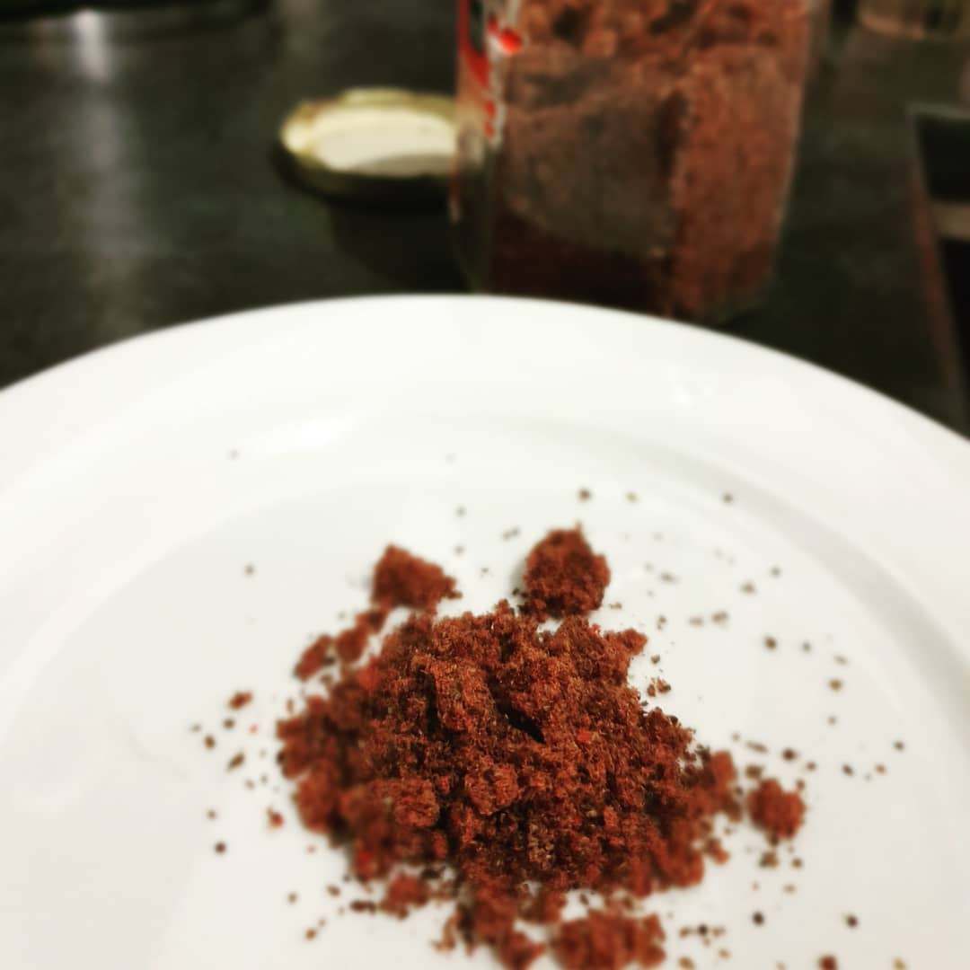 Foraged sumac. Not much out this time of year apart from sloes and rosehips. First time processing these, around about 10 quite large buds filled a jar, took about 1hr total to get through.
